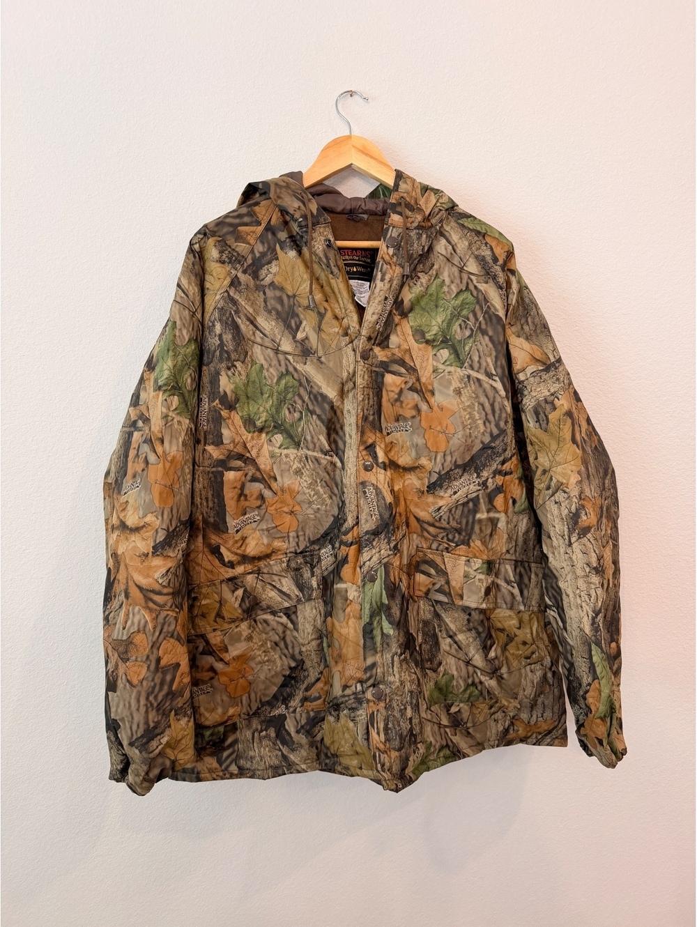 Stearns Dry Wear Advantage Camo Hooded Hunting Jacket XL